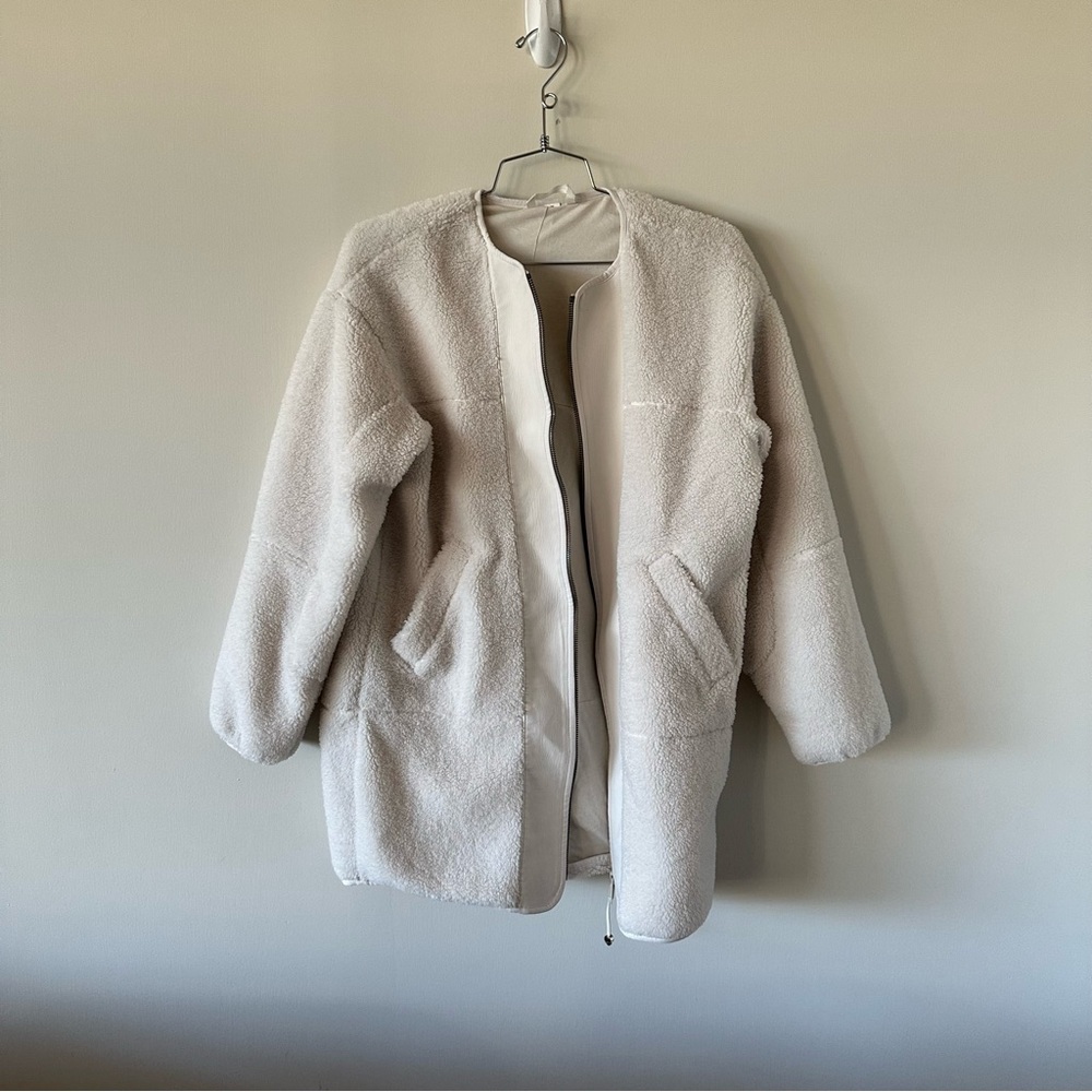 Lululemon Collarless Textured Fleece Full Zip Size 2